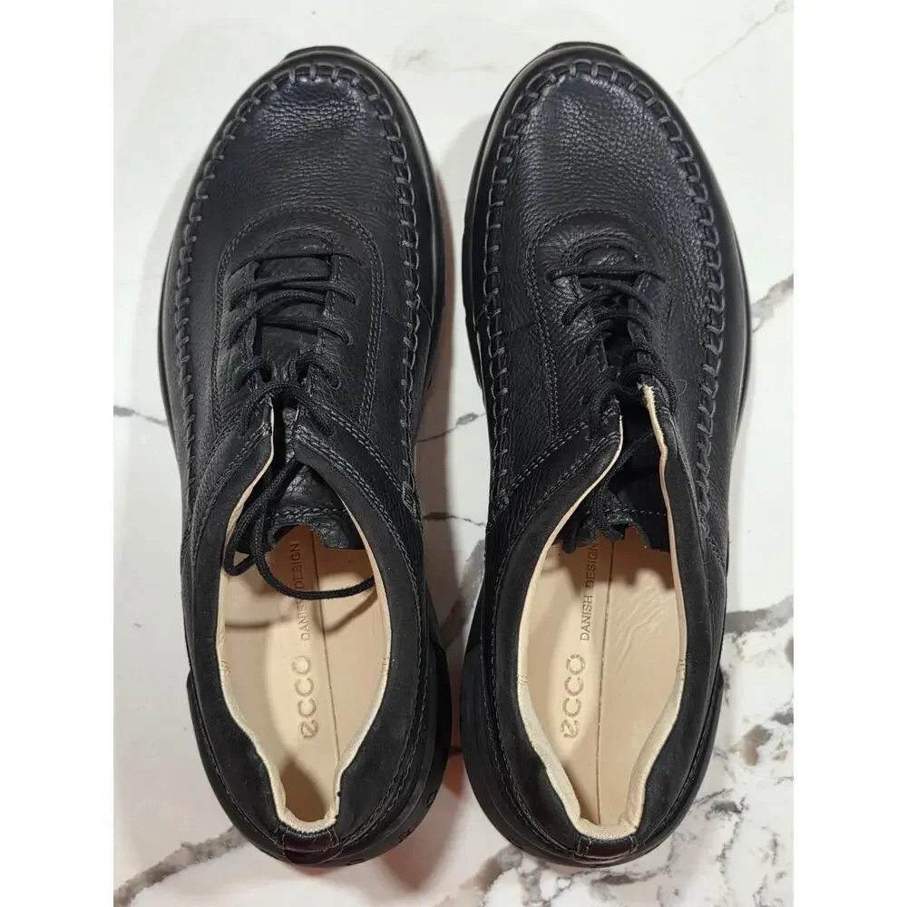 Ecco Cross X Black Casual Pebbled Leather Size 9.5 US, 43 EU Men's - Picture 7 of 9